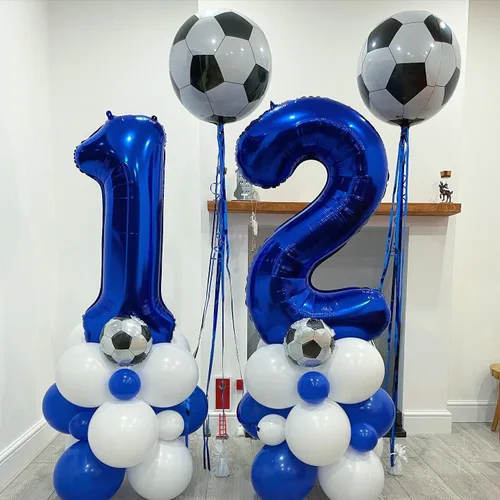 Miniatura 3 de Globos gigantes de 40 pulgadas, color azul marino, gigantes, gigantes, gigantes, enormes de aluminio de 12 o 21, globos digitales de número de Azul