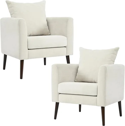 Miniatura 13 de Setawix Silla decorativa de barril, sillón tapizado de chenilla, silla redonda moderna de mediados de siglo, cómoda silla con brazo de barril