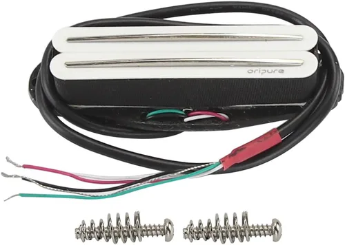 Miniatura 13 de OriPure Pastillas de doble carril caliente Alnico5 Humbucker de un solo tamaño de bobina 15-16K Fit ST/SQ Style Guitarra eléctrica, color negro