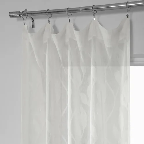 Miniatura 4 de HPD Half Price Drapes SHCH-11729-84 - Cortina transparente de lino con estampado (1 panel), 50 x 84, Avignon Vine
