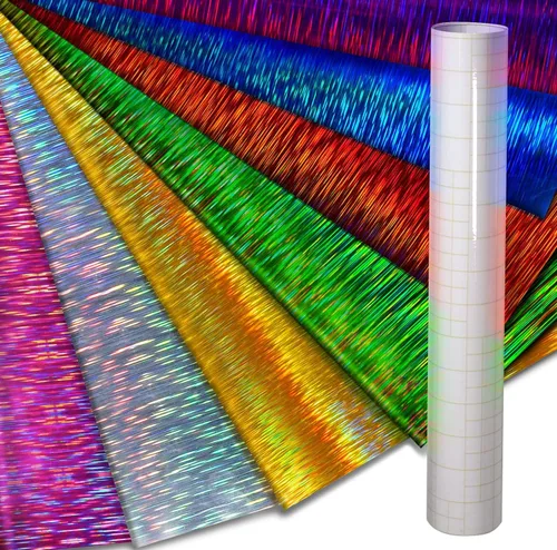 Miniatura 10 de VViViD Mosaic+ Vinilo para manualidades (holográfico cepillado azul, 1 x 5 pies)