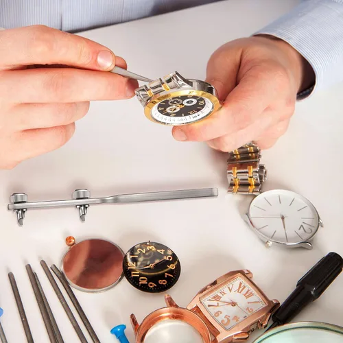 Miniatura 6 de Kit de abridor de caja trasera de reloj ajustable de acero inoxidable de 2.283 in y 1.969 in de aleación tipo llave de reloj, abridor de cubierta