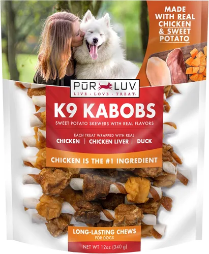 Miniatura 11 de Pur Luv - Golosinas para perros envueltas en batata dulce, sin piel cruda, hechas con pollo real, 16 Oz, saludables, fácilmente digeribles