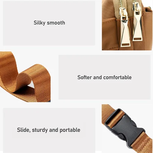 Miniatura 4 de ZORFIN Riñonera para mujeres y hombres, riñonera de moda con correa ajustable para exteriores, entrenamiento, viajes, casual, correr, senderismo