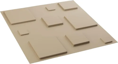 Miniatura 6 de Ekena Millwork Devon EnduraWall 19 5/8 pulgadas de ancho x 19 5/8 pulgadas de alto, panel decorativo de pared 3D, beige ahumado
