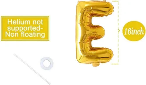 Miniatura 6 de Big Libra - Cartel de globos energéticos, color dorado, 16 pulgadas, 1 unidad, autosellado, acabado metálico, perfecto para fiesta de cumpleaños