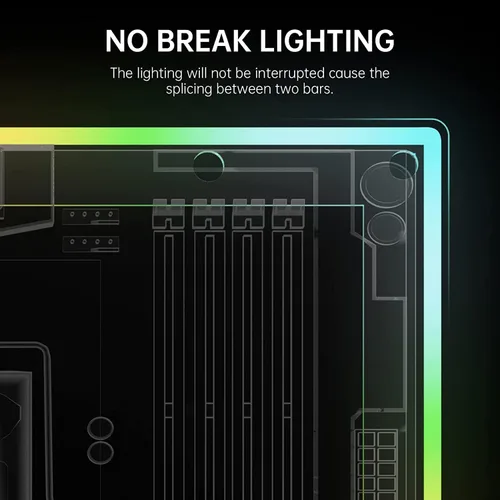 Miniatura 4 de AsiaHorse Tira de Luz ARGB para Placa Base, 24 RGB Direccionables Independientes, 5V 3-pin Aura Sync, Kit de Piezas de PC LED Lightsaber-X