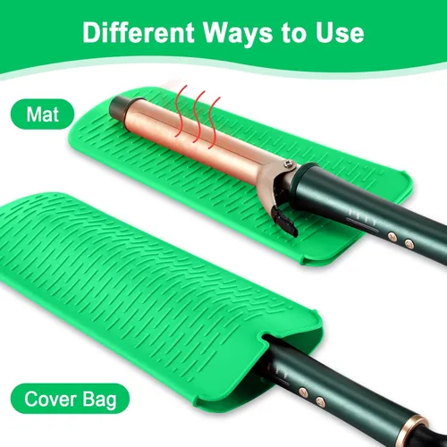 Miniatura 5 de Shappy 2 Piezas Funda de Viaje para Rizador Resistente al Calor Funda Porta Plancha Plana Manga de Neopreno Porta Alisador y Bolsa Plana