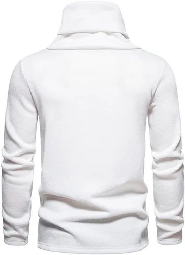 Miniatura 6 de Camisas de hombre de manga larga sólido cuello alto suéter regular ajuste ligero suéter suave ajustado ropa al aire libre