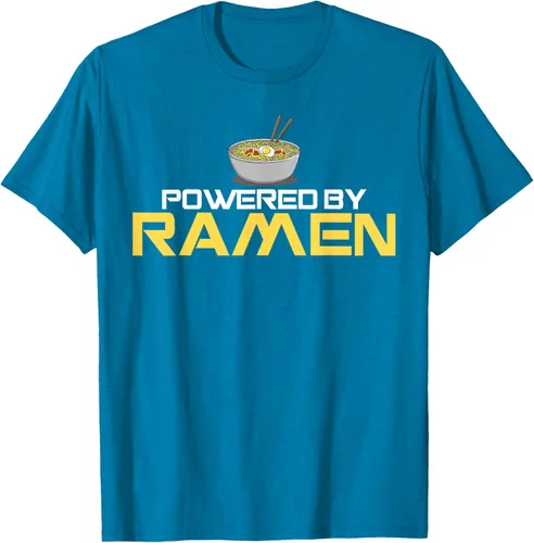 Miniatura 59 de Camiseta de fideos de anime japoneses Powered By Ramen, Negro, S