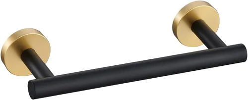 Miyili Toallero de cocina pequeño de 9 pulgadas, de acero inoxidable, para gabinete, barra de toalla de mano, barra de toalla, barra redonda de