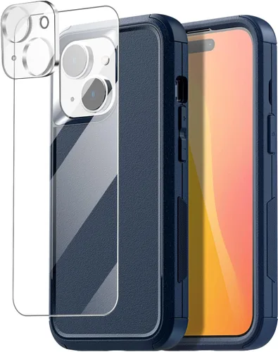 Miniatura 11 de AICase Funda transparente compatible con iPhone 15 (6.1 pulgadas), resistente protección contra caídas, cuerpo completo, a prueba de golpes, a
