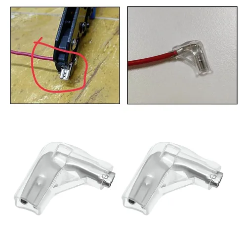 Miniatura 3 de ECSiNG 50 conectores de pala de terminal de crimpado de 0.110 in en ángulo de 90° con 50 fundas aislantes para interruptor de equipo, quad