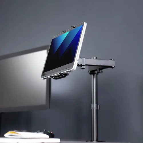 Miniatura 2 de VIVO Soporte universal de escritorio para tableta, adaptador de brazo único para portátiles 2 en 1, soporta monitores portátiles de hasta 15.6