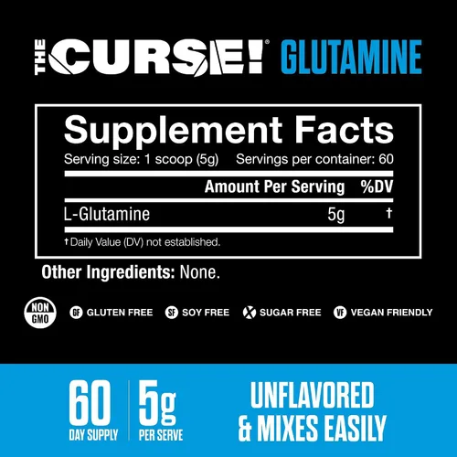 Miniatura 4 de Glutamina micronizada - 0.18 oz de L-glutamina pura en polvo para recuperación muscular, salud intestinal y apoyo inmunológico 100 porciones