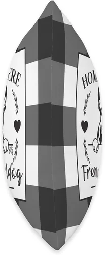 Miniatura 2 de My Home Dog Home is Where My French Bulldog is-Farmhouse - Almohada de búfalo a cuadros, 16 x 16 pulgadas, multicolor