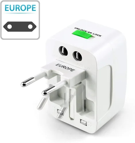 Miniatura 6 de Convertidor de adaptador de corriente universal portátil en todo el mundo, todo en uno, cargador de pared de viaje internacional fuera del país