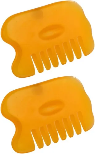 Miniatura 13 de Healifty Masajeador de cuero cabelludo con peine de jade, peine masajeador de cabello de jade verde natural para masaje de cabeza y relajación