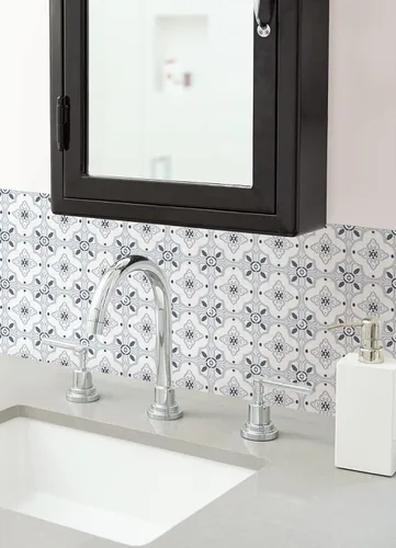 Miniatura 5 de WallPops WPBS4641 - Calcomanías de pared de trébol, color azul