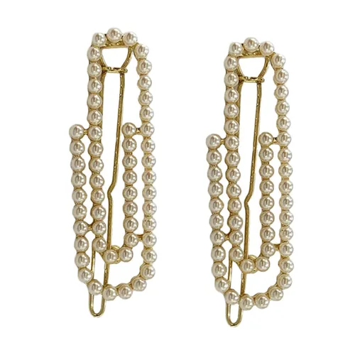 Beavorty 2 pinzas para el cabello, pinzas de metal para el cabello, broches de metal con diamantes de imitación para mujer, pasadores de flores para