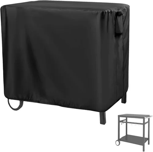 Miniatura 7 de Cubierta de mesa de preparación para mesa de carrito de comedor móvil, 38 pulgadas de alto, cubierta de carrito de barbacoa, cubierta de carrito