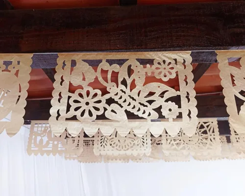 Miniatura 3 de Cartel de papel picado dorado – Cartel de papel picado dorado mate con purpurina para fiestas, bodas, despedidas de soltera, compromiso, baby