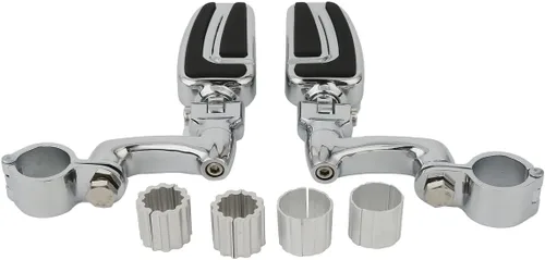 Miniatura 23 de TCT-MOTORPARTS Soportes de clavijas de pie de barra de carretera negro para Harley Touring 22/25/32/1.378 in