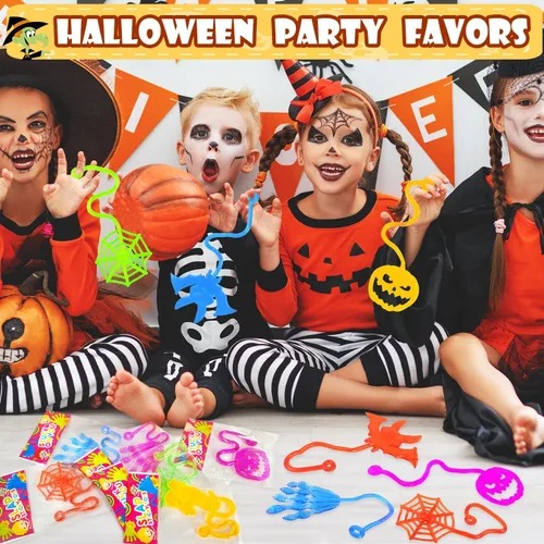 Miniatura 3 de 30 golosinas de Halloween sin dulces para niños, manos pegajosas, regalos de fiesta, bolsas de golosinas para niños pequeños, bolsas de dulce