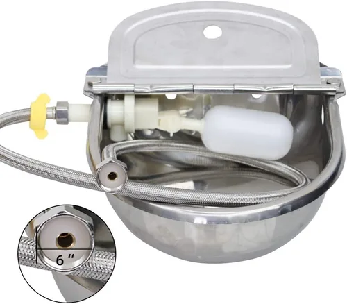 Miniatura 2 de Comedero automático para perros con tubo de 39 pulgadas de longitud y flotador para ganado, caballo, cabra, oveja, animales, herramienta de acero