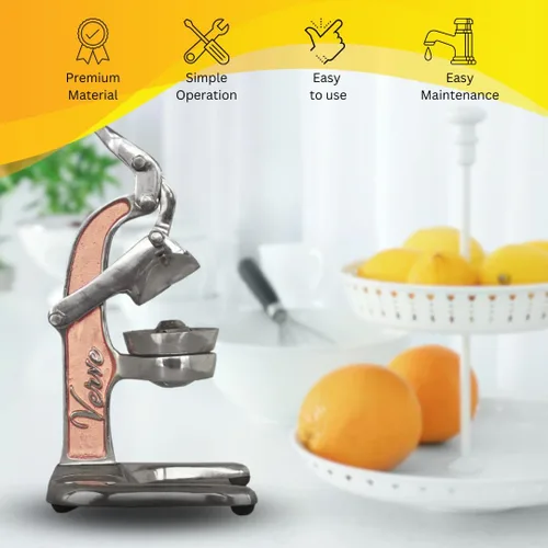 Miniatura 4 de Verve CULTURE - Exprimidor manual de aluminio fundido artesanal de grado profesional, perfecto para naranja, lima y frutas cítricas pequeñas