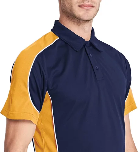 Miniatura 4 de MAGCOMSEN Polo de golf para hombre, manga corta, 3 botones, secado rápido, estilo casucal, piqué