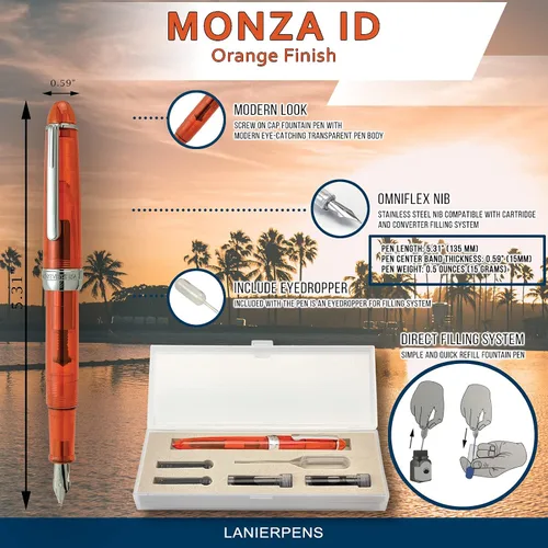 Miniatura 4 de Monteverde Monza ID Pluma Estilográfica - Naranja