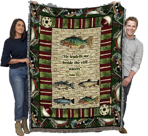 Miniatura 8 de Pure Country Weavers Great is Thy Faithfulness Blanket - Escrituras - Lamentaciones 3:23 - Tapiz cuadrado para regalo de regazo tejido de algodón