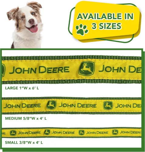 Miniatura 4 de Correa para mascotas JOHN DEERE para perros y gatos, tamaño: pequeña. Una correa para perros con licencia para la construcción, tractores, John