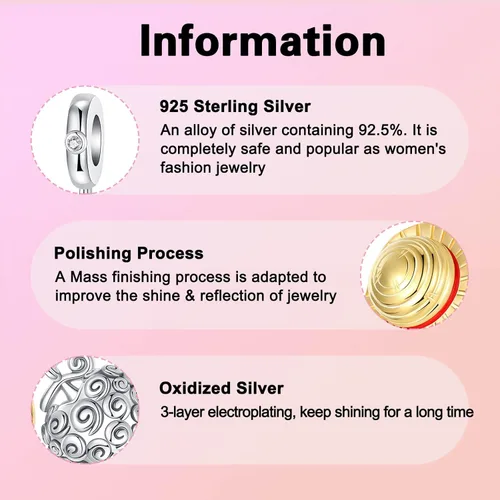 Miniatura 192 de Dije de girasol con diseño de estrella y luna y elefante para pulsera, collar de plata de ley 925, dijes de corazón de amor para mujer, regalo