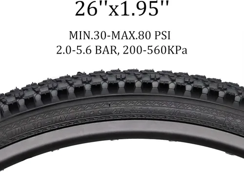 Miniatura 4 de Hycline Paquete de 2 neumáticos para bicicleta de montaña: neumáticos de bicicleta plegables de repuesto de 20/24/26/27.5 pulgadas resistentes al