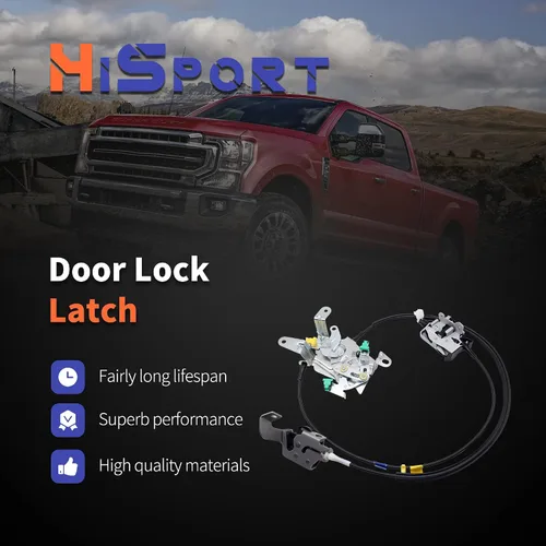 Miniatura 2 de HiSport AC3Z28264A01B - Cerradura de puerta trasera izquierda para lado del conductor, compatible con Ford F-250 Super Duty 1999-2007 F-350 Super