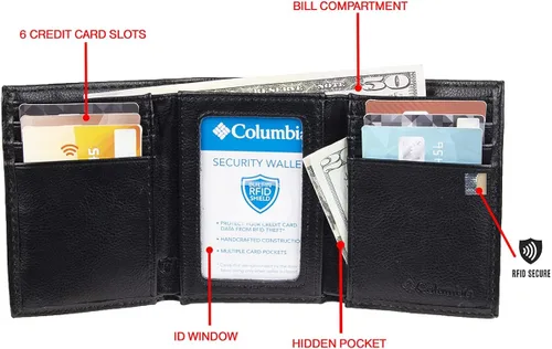 Miniatura 3 de Columbia Men's RFID Trifold Wallet