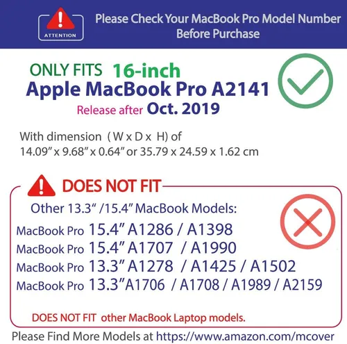Miniatura 4 de mCover Funda rígida para MacBook Pro modelo A2141 de 16 pulgadas de finales de 2019