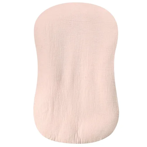 Miniatura 20 de Funda de muselina para tumbona de bebé suave de algodón orgánico, cubre para tumbona de recién nacido para bebés, niñas y niños (Azul)