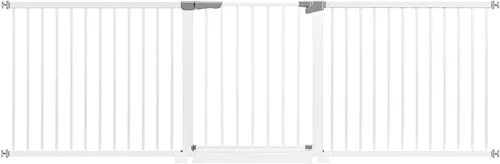 Miniatura 7 de (85-100 pulgadas de ancho) Puerta grande para bebés para escaleras, puertas, puerta de bebé extra ancha para interiores, metal, puertas de perro
