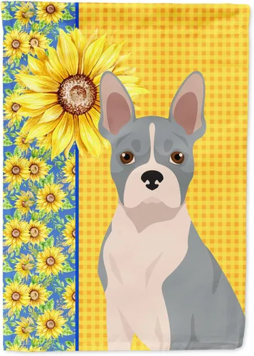Miniatura 100 de Caroline's Treasures WDK5331CHF - Bandera de verano con diseño de girasoles rojos y blancos, manga grande, para porche, para colgar en la pared