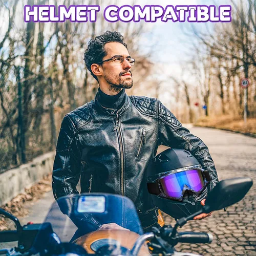 Miniatura 6 de Gafas para Dirt Bike, Paquete de 2 Gafas de Esquí y Gafas para ATV para Motocicleta, MX, Deportes de Motor - Hombres, Mujeres, Adultos, Jóvenes