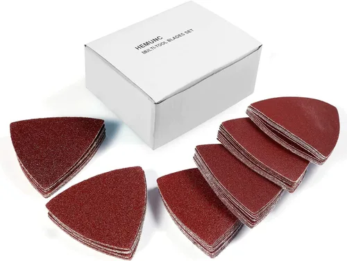 Miniatura 7 de Almohadillas de lijado multiherramienta oscilante triangular, 60 piezas de papel de lija oscilante de 3-1/8 pulgadas para almohadillas de lijado