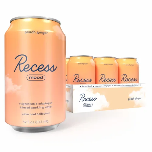 Miniatura 39 de Recess Mood - Bebida calmante con suplemento de magnesio, 12 onzas (Vainilla Naranja, paquete de 12)