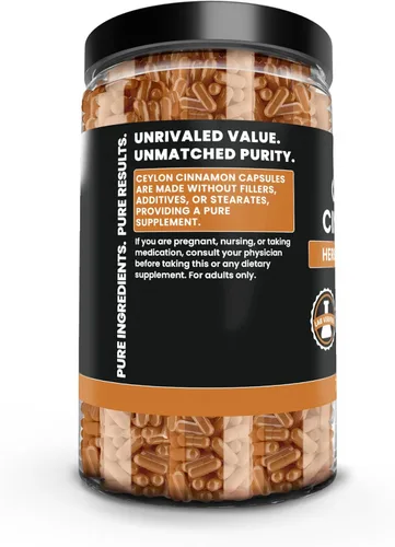 Miniatura 2 de PURE ORIGINAL INGREDIENTS Canela de Ceilán (730 cápsulas) sin magnesio o rellenos de arroz, siempre pura, verificado por laboratorio