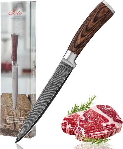 Miniatura 21 de Wakoli EDIB Cuchillo de chef Damasco – Cuchillo de cocina de estilo japonés de 7.9 pulgadas, hoja de acero de Damasco de 67 capas con núcleo VG10, 1