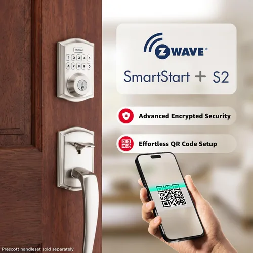 Miniatura 4 de Kwikset HomeConnect 620 Z-Wave de Largo Alcance Habilitado Cerradura Inteligente con Teclado Entrada sin Llave Conveniente, Códigos de Usuario