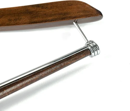 Miniatura 6 de Quality Hangers Perchas de madera hermosas y resistentes para abrigos, perchas curvas, ideales para viajeros, colgador resistente con barra