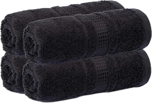 Miniatura 19 de Melissa Linen Toallas de Punta de Dedos Paquete de 4, 100% Algodón Turco, Toallas de Mano Pequeñas para Cuerpo y Cara, 12 x 18 pulgadas, Suaves